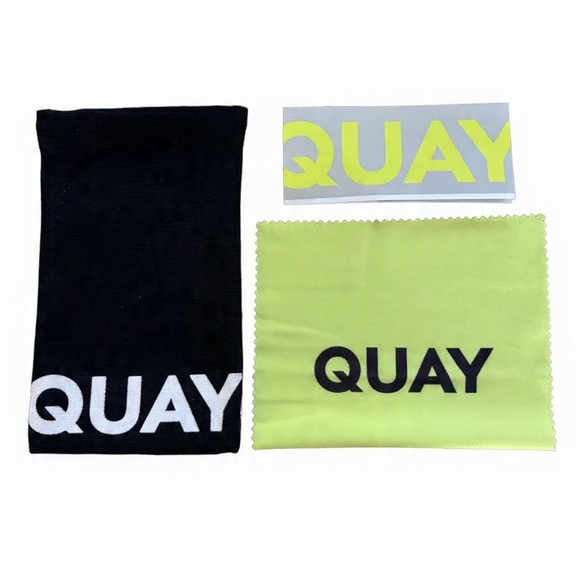 QUAY WIRED MEDIUM BLACK/SMOKE POLARIZED SUNGLASSES UNISEX - Picture 3 of 8